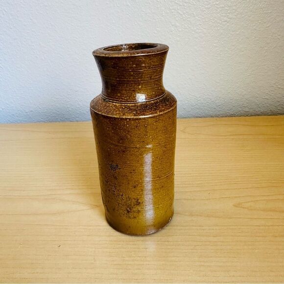 Antique Brown Ink Bottle Flaw 6 “ - Picture 1 of 4